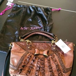 Betsey Johnson NWT and cover Metallic Brown Copper Bag